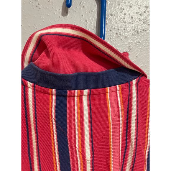 XL Tommy Hilfiger 100% Cotton Striped Red Blue Polo Men Shirt Short Sleeve - Picture 8 of 10